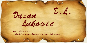 Dušan Luković vizit kartica